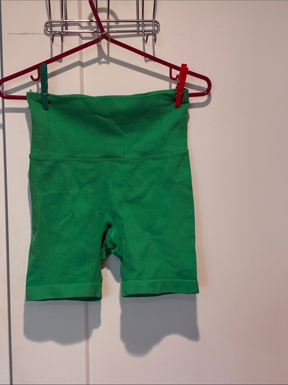all in motion High-Waist Bike Shorts in Green. B18